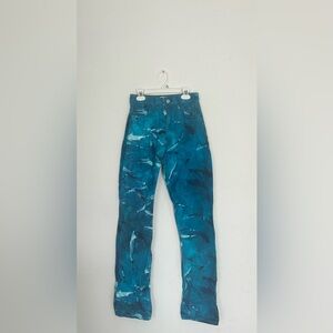 Zara | Straight Fit Mid Waist Fish/Dophin Printed Jeans